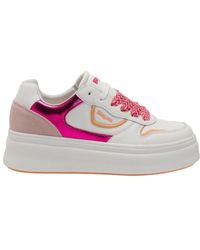 Blauer - Schoenen ,Veelkleurig ,Witte Lage Sneakers Fuxia - Lyst