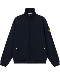 Stone Island - Hoodies & Sweatvesten ,Blauw ,Katoen Sweater Met Ritssluiting - Lyst