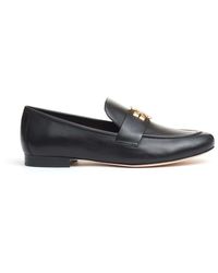 Tory Burch - Schwarze leder loafer schuhe - Lyst