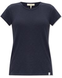 Rag & Bone - Tops ,Blauw ,Katoen T-Shirt Van Biologisch Katoen - Lyst