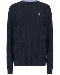 Philipp Plein - Jacquard Rundhalspullover Monogram - Lyst