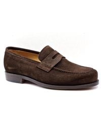 BERWICK  1707 - Brauner wildleder-mokassin mit klassischen details - Lyst