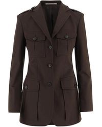 Tagliatore - Jassen ,Bruin ,Katoen Stretch Katoenen Jas - Lyst