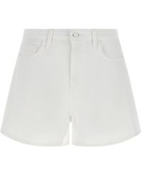 L'Agence - Korte Broeken ,Wit ,Katoen Lissania Jean Short - Lyst