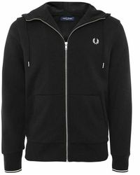 6 % de réduction Tipped hoodie Fred Perry pour homme en coloris Noir Homme Vêtements Articles de sport et dentraînement Sweats à capuche 