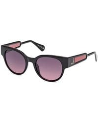 MAX&Co. - Oval sonnenbrille schwarz glänzend - Lyst