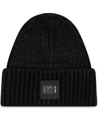 UGG - Accessoires ,Zwart ,Wol Chunky Rib Beanie - Lyst