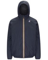 K-Way - Jassen ,Blauw ,Polyester Lichtgewicht Jas - Lyst