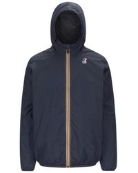 K-Way - Jassen ,Blauw ,Polyester Lichtgewicht Jas - Lyst