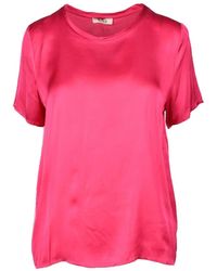 Think! - Overhemden ,Roze ,Rayon Elegante Viscose Rayon Blouse - Lyst