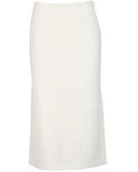 Sportmax - Rokken ,Wit ,Asymmetrische Midi Rok Met Rits - Lyst