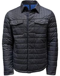 Incotex - Jassen ,Blauw ,Polyester Montero Gewatteerd Overshirt - Lyst