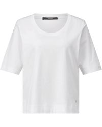Windsor. - Tops ,Wit ,Katoen Katoenen T-Shirt Met Klassieke Stijl - Lyst