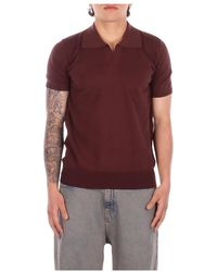 Alpha Studio - Tops ,Bruin ,Au 5041B Polo Shirt - Lyst