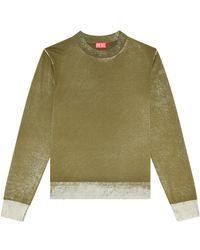 DIESEL - Pullover aus baumwolle mit innen-print - Lyst