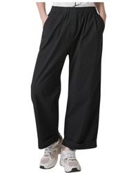 Deha - Pantaloni in popeline di cotone nero - Lyst