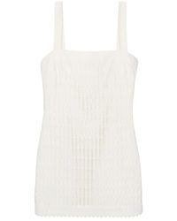 Jonathan Simkhai - Kleedjes ,Katoen Casual Mini Shift Jurk - Lyst