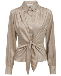 Karmamia - Bluse Mit Knotendetail - Lyst