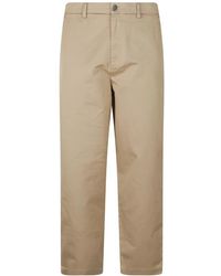 Barena - Broeken ,Groen ,Katoen Broek Met Knopen - Lyst