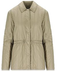 Max Mara - Jassen ,Polyester Gestreepte Gewatteerde Jas Eritrea - Lyst
