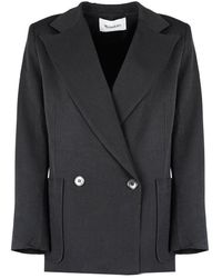 Silvian Heach - Jassen ,Zwart ,Oversized Double-Breasted Blazer - Lyst
