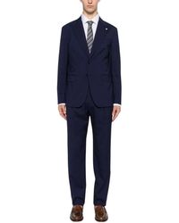 Manuel Ritz - Kostuums ,Blauw ,Wol Single Breasted Suit - Lyst