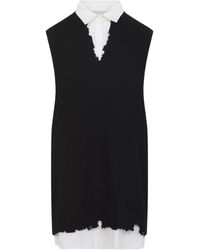 MM6 by Maison Margiela - V-Neck Knitwear - Lyst