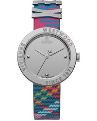 Vivienne Westwood - Accessoires ,Veelkleurig ,Leer The Rebel Tartan Quartz Watch - Lyst