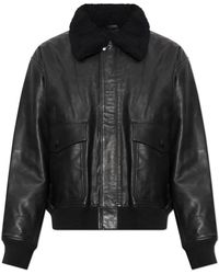 A.P.C. - Leren Jas Charies - Lyst