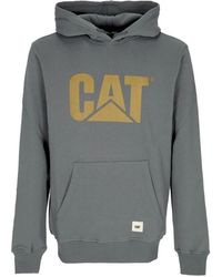 Caterpillar - Hoodies & Sweatvesten ,Grijs ,Katoen Logo Hoodie Stormy Weather - Lyst