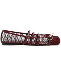 Gucci - Schoenen ,Rood ,Leer Horsebit Ballet Flat - Lyst