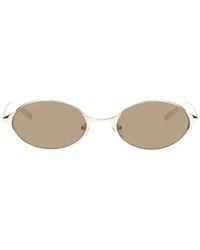 McQueen - Accessoires ,Geel ,Nylon Neo Oval Zonnebril - Lyst