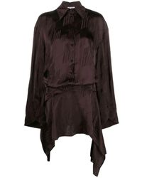 The Attico - Braunes aw23 hemdkleid - modischer stil - Lyst