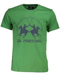 La Martina - Grünes Baumwoll Herren T-Shirt - Lyst