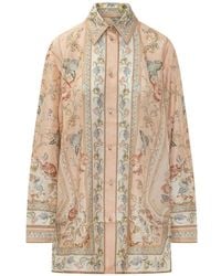 Zimmermann - Overhemden ,Veelkleurig ,Roselight Relaxed Shirt - Lyst