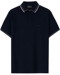 Emporio Armani - Blaue polo t-shirts und polos - Lyst