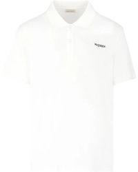 Alexander McQueen - Piquet polo shirt in weiß - Lyst