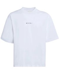 Marni - Bio-baumwolle logo print t-shirt - Lyst