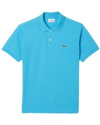 Lacoste - Tops ,Blauw ,Katoen Heldere Blauwe Polo Shirt Klassieke Stijl - Lyst
