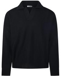 Roberto Collina - Truien & Vesten ,Zwart ,Katoen Skipper Polo Comfort Fit - Lyst