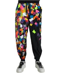 Dolce & Gabbana - Print nylon jogger sweatpants - Lyst