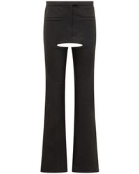 Courreges - Broeken ,Zwart ,Wol Wollen Chaps Broek - Lyst