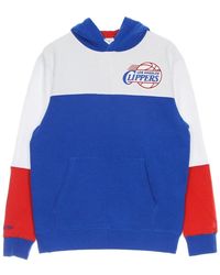 Mitchell & Ness - Hoodies & Sweatvesten ,Blauw ,Katoen Nba Fusion Fleece Hoodie - Lyst