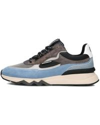 Floris Van Bommel - Blaue Wildleder Low-Top Herren Sneakers - Lyst
