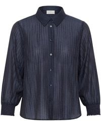 Kaffe - Overhemden ,Blauw ,Shirt - Lyst