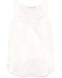 Max Mara - Tops ,Wit ,Witte Mouwloze Top Met Zijsplitten - Lyst