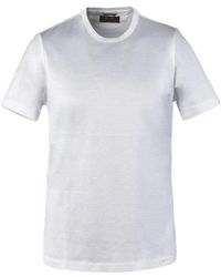 Moorer - T-Shirt Met Ronde Hals - Lyst
