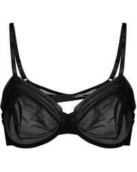 Hanro - Ondergoed ,Zwart ,Tule Transparante Bh - Lyst