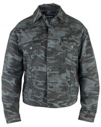 Balenciaga - Camouflage Denim Jacket - Lyst