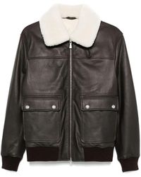 Eleventy - Leather Jackets - Lyst